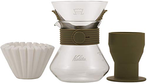カリタ Kalita コーヒー ドリッパーセット 2~4人用 ウェーブスタイルアップ カーキ #185 ドリップ 器具 #35245 二人用 四