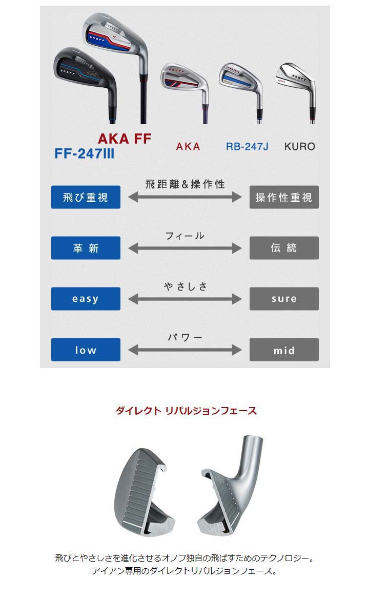 ONOFF/オノフ ONOFF IRON AKA FF　赤標準シャフト MP-520I オノフ アイアン 赤 FF 5本セット(I#7～#9・PW・AW)　アイアンセット 5本組【送料無料】