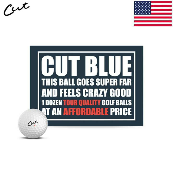  カットゴルフ/CUT GOLF カットブルー CUT BLUEゴルフボール 4ピース 1ダース(12球入り) GOLF BALL