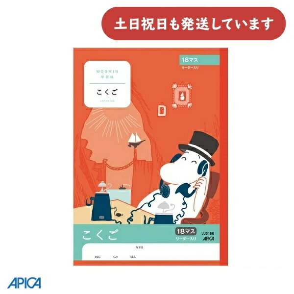 日本ノート ムーミン学習帳 こくご 18マス リーダー入り セミB5文房具 文具 学習帳 かわいい アピカ APICA