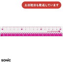 ソニック ナノピタガール 直線定規 15cm リバーシブル文房具 文具 学童文具 学習 算数 数学 おしゃれ かわいい