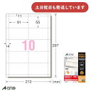 エーワン マルチカード 各種プリンタ兼用紙 白無地 標準タイプ A4判 10面 名刺サイズ 10シートA-one ギフトカード ウエルカムカード