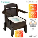 ラップポン・プリート(S) 暖房便座 ダークブラウン PLSEN12DJH 介護用品 ポータブルトイレ 簡単処理 自動排泄 個包装 キャスター付き 介護保険 おすすめ 日本セイフティー ラップポン プリート S 普通便座 自動ラップ式木製 ポータブルトイレ 介護 災害 非常時