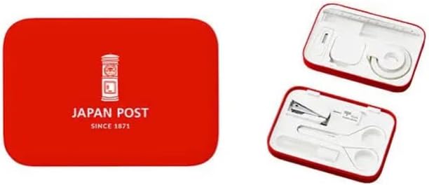 PLUS 郵政 150周年 記念 チームデミ demi レッド カラー 0278d セット ハサミ メンディングテープ 液体のり カッター メジャー ホッチキス...