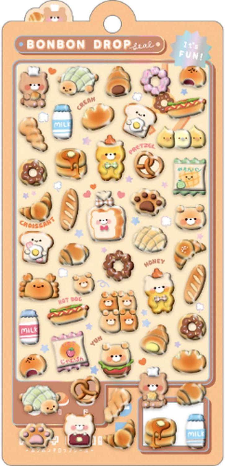 クーリア シール ボンボンドロップシール ほかほかボンボン 4550391910526 パン 食べ物 くま クマ 可愛いのサムネイル
