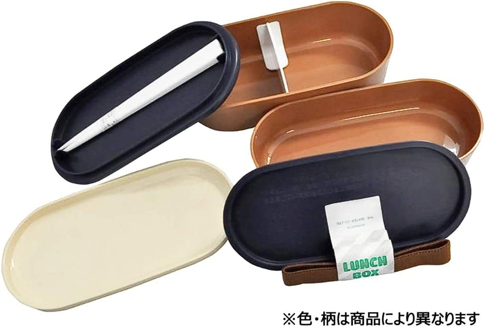 スケーター 小判型 2段ランチボックス 630ml スヌーピー レトロラベル ピーナッツ 日本製 4973307516191 弁当 弁当箱 キャラクター オレンジ 女子 女性 人気 おすすめ かわいい 大人 社会人 学生