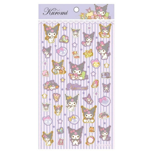 クロミ シール シートシール 4964694399993 ステッカー サンリオ パープル ブラック キャラクター 可愛い 手帳 ノート デコレーション 手紙のサムネイル