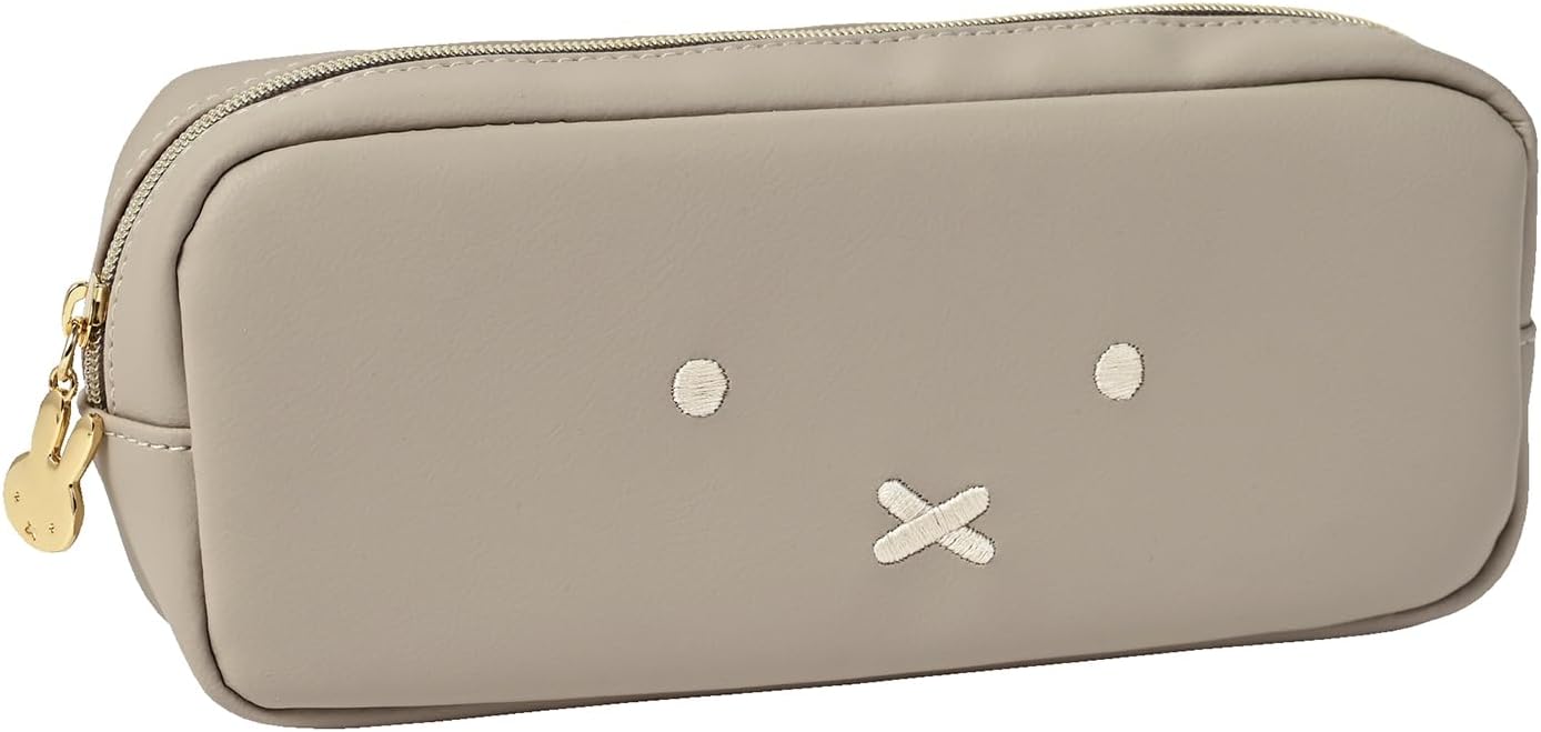 ビーエスエス ミッフィー ペンケース フェイス 4521417198921 筆箱 ペンポーチ 筆記用具入れ うさぎ グレージュ グレー 大人 可愛い かわいい 女性 高校 大学 中学 社会人 プレゼント 入学 祝い デザイン うさこちゃん みっふぃー