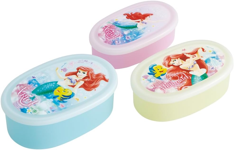 スケーター 弁当箱 シール容器 保存容器 3個組 (大400ml 中280ml 小180ml) ディズニー アリエル 24 日本製 4973307659041 ...