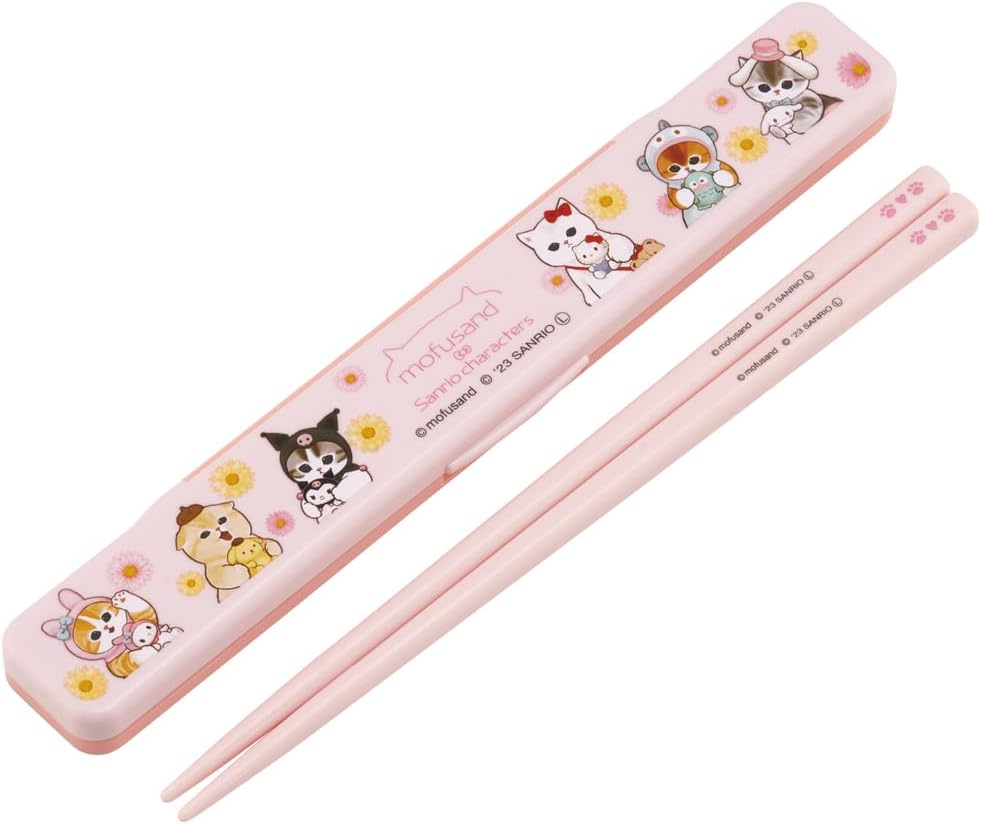 スケーター 箸 18cm 箸箱 セット 抗菌 大人用 モフサンド × サンリオキャラクターズ サンリオ 日本製 2928 もふさんど 猫 キティ ピンク キャラクター 可愛い 女の子 子供 ランチ 弁当 はし ハシ クロミ キティ マイメロ ハンギョドン シナモロール シナモン プリンのサムネイル