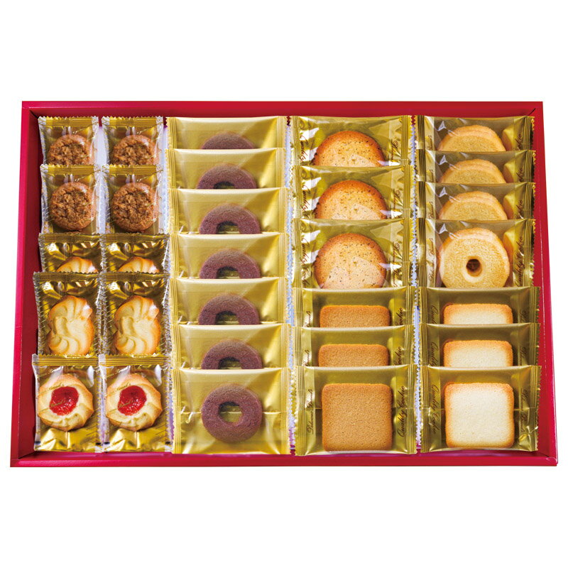 【説明文】フレンチの榎本実シェフ監修の焼菓子。素材と味にこだわったとっておきのスイーツです。香ばしいクッキーをバラエティー豊かに揃えました。【内容】豆乳リング（2個入）・珈琲ココナッツ（2個入）・エスリング×各4、ラングドシャ・カフェラング...