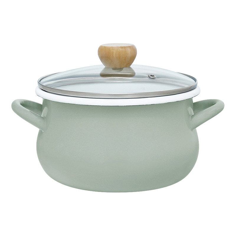 ストクック IH対応ホーロークッキングポット20cm（グリーン）