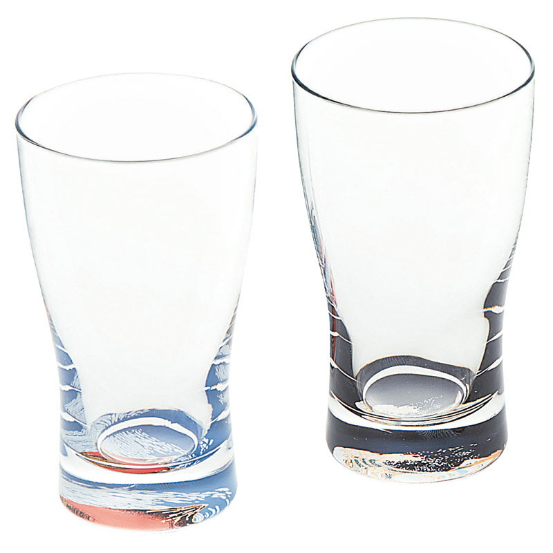 樂天商城 - 紀州塗 ぬりもんde Verre 蒔絵北斎 ミニグラスペアセット