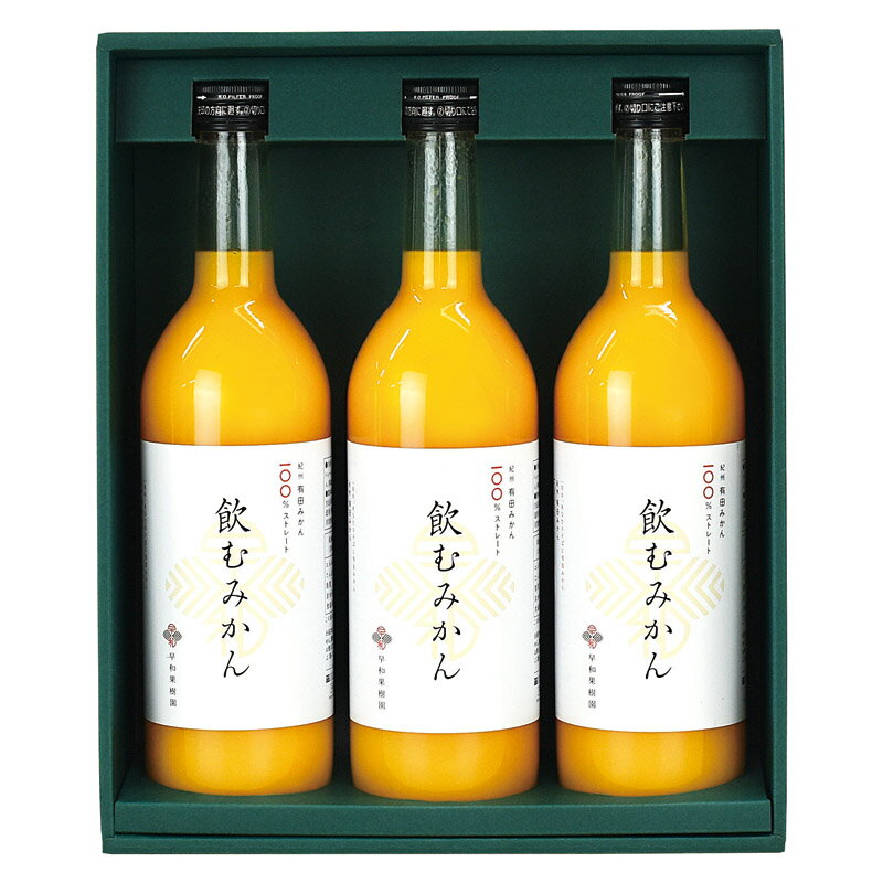 早和果樹園 有田みかんジュース「飲むみかん」3本セット
