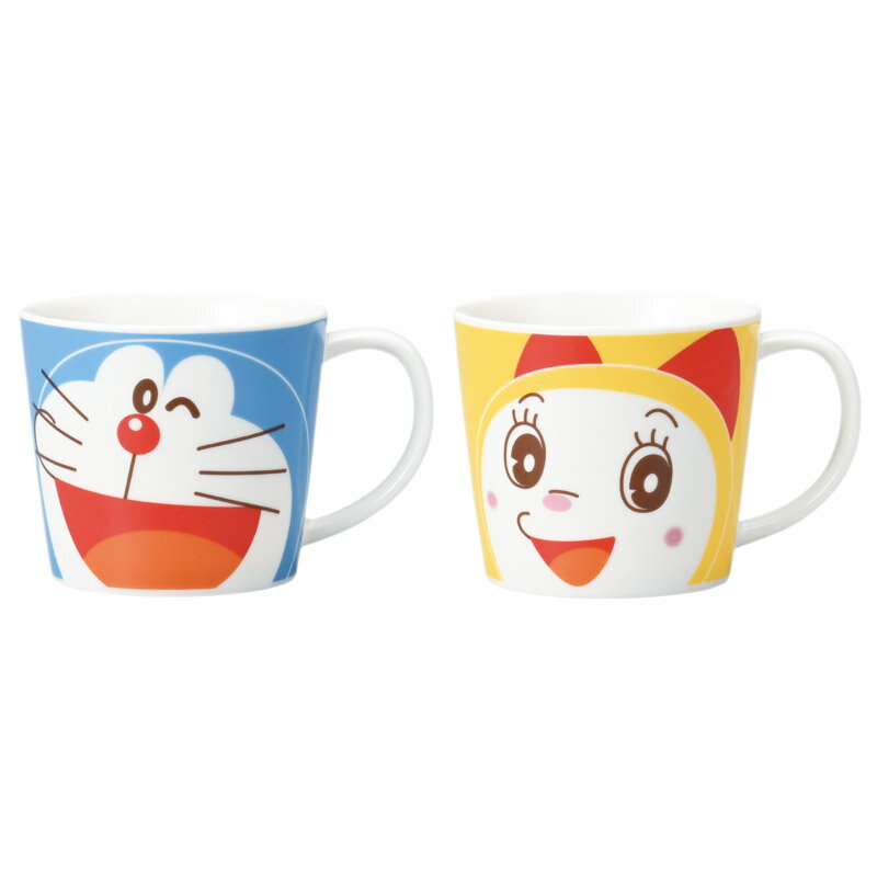 樂天商城 - ドラえもん&ドラミ フェイスペアマグセット