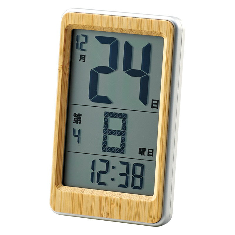 乐天商城 - 竹のミニ日めくり電波時計