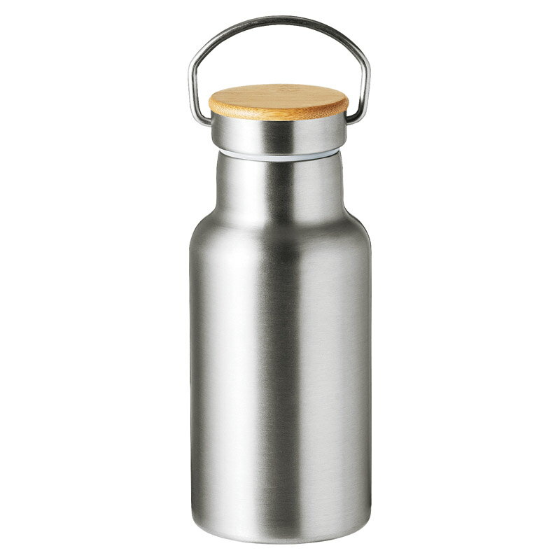 乐天商城 - ウッドキャップ・ステンレスボトル350ml（シルバー）