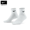 【15%OFFクーポン対象】ナイキ エブリデイ クッションド トレーニング アンクル ソックス (3足)nike 靴下 SU23 厚手 アクセサリー sportsac sx7667-100 あったか アウトドア フィットネス fp15 cpn10 黒 白