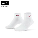 【25%OFFクーポン対象】ナイキ エブリデイ クッション ウィメンズ トレーニング アンクル ソックス 3足 nike レディース 靴下 厚手 ジム sportsac sx7180-946 あったか フィットネス 白 母の日…