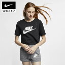 ナイキ Tシャツ レディース ナイキウェア エッセンシャル ウィメンズ フューチュラ クロップド Tシャツnike トップス ライフスタイル ウェア 半袖 SU23 bv6176-010 アウトドア 黒 白 cpn15