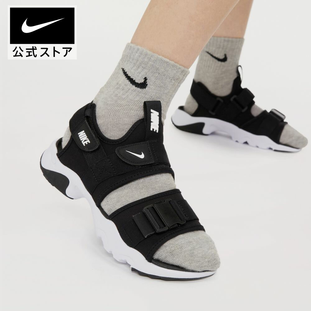 【30%OFF】ナイキ キャニオン ウィメンズサンダルnike レディース スポーツ カジュアル サンダル 黒 靴 cv5515-001 プレゼント アウトドア シューズ 白 ぺたんこ mt30 夏 父の日 川遊び