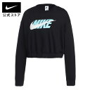 【50 OFFクーポン対象】ナイキウェア アイコン クラッシュ ウィメンズド フリース クルーnike トップス レディース dv7058-010 あったか 長袖 黒 母の日 ギフト プレゼント cpn50 45cpn