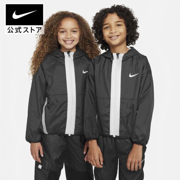 楽天NIKE 公式 楽天市場店ナイキ アウトドア プレー ジュニア ウーブン ジャケットnike キッズ アウター ウェア 子供用 SU23 撥水 dq8744-010 アウトドア 黒 mt40