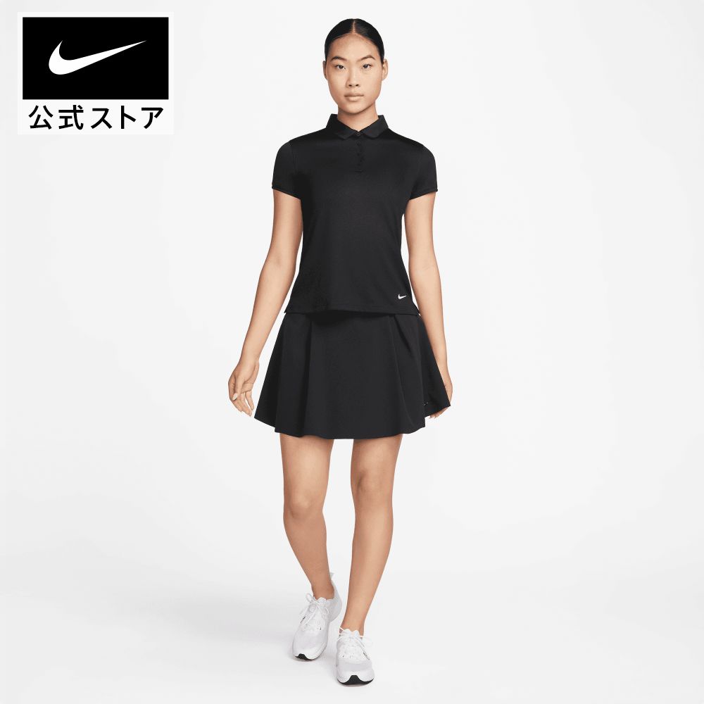 ナイキ Dri-FIT ビクトリー ウィメンズ ゴルフポロnike teamsports ウェア レディース 秋冬 ゴルフ トップス SU23 dh2310-010 アウトドア 半袖 黒 白 母の日 ギフト プレゼント fp15