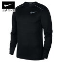 【60%OFFクーポン対象 9.26 13:00〜9.30 23:59】ナイキ Dri-FIT マイラー メンズ ロングスリーブ ランニングトップ NIKE 通気性 aj7569-010 長袖 ウェア 黒 ギフト