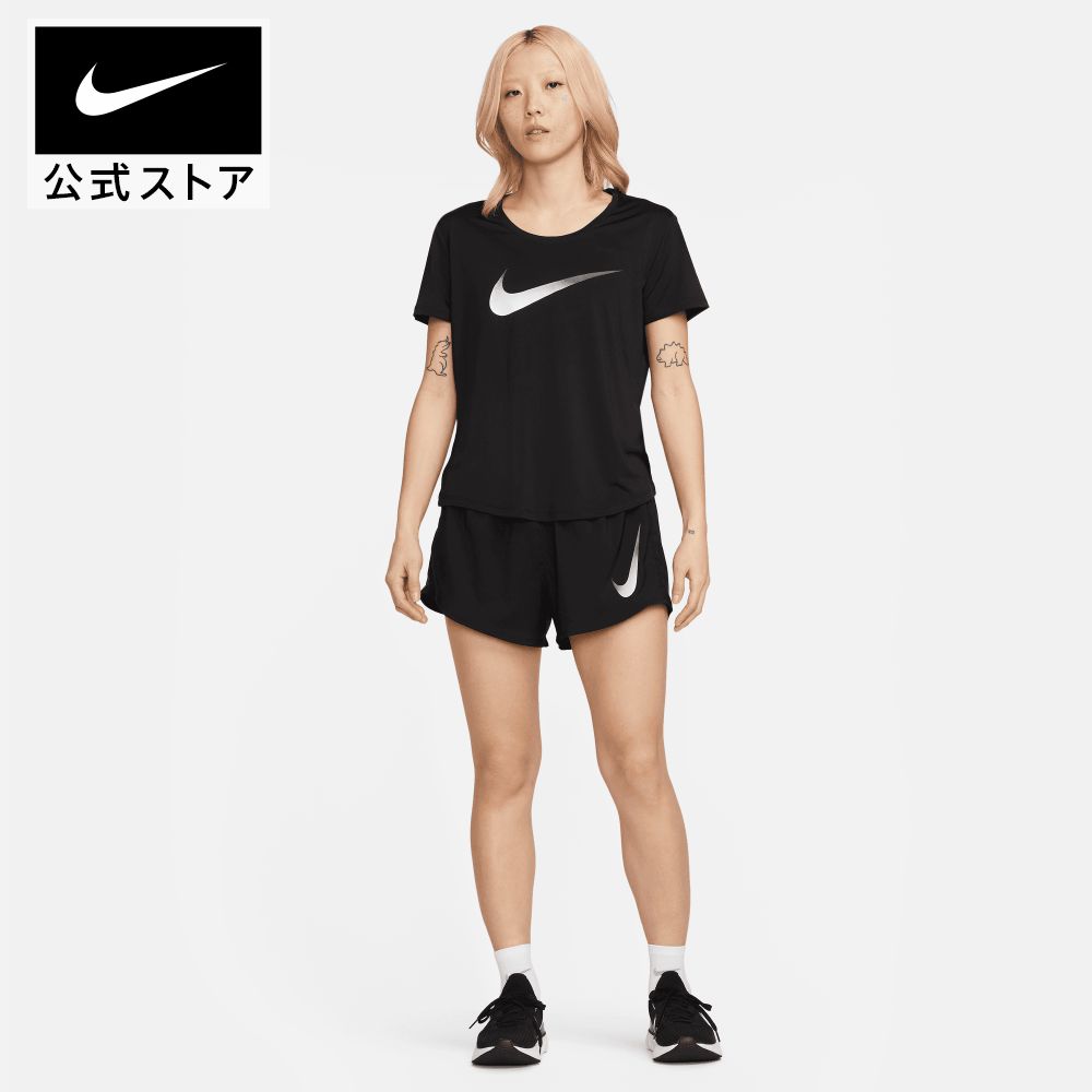 【40 OFF】ナイキ ウィメンズ ワン DF スウッシュ ハイブリッド S/S トップnike ランニング ウェア トップス Tシャツ SU23 dx1026-010 黒 25cpn mt40 mtm 夏 半袖 レディース 父の日 ギフト プレゼント