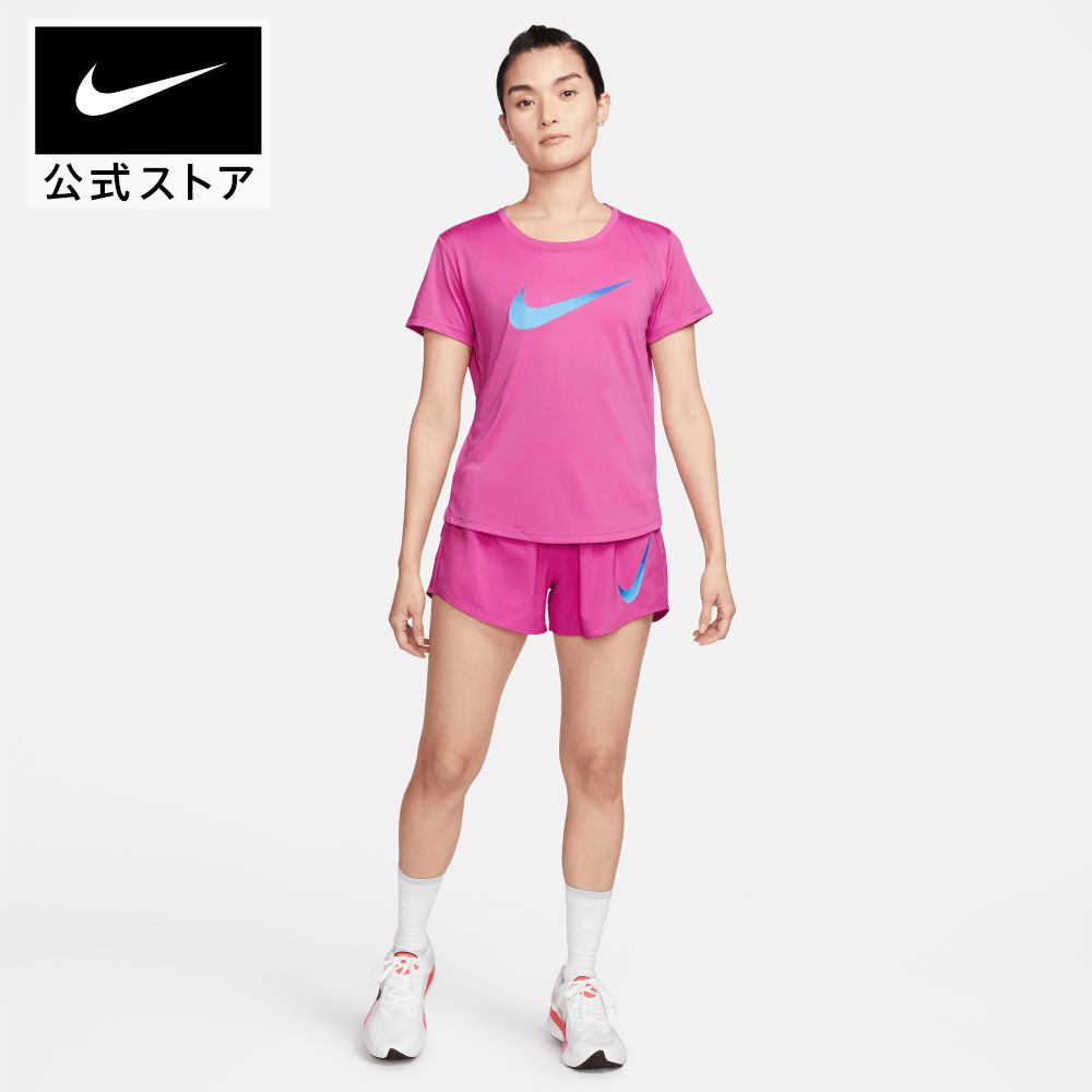 ナイキ ウィメンズ ワン DF スウッシュ ハイブリッド S/S トップnike ランニング ウェア トップス Tシャツ dx1026-623 夏 半袖 レディース 父の日 ギフト プレゼント #楽天ナイキSS2406 mtm