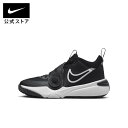 ナイキ チーム ハッスル D 11 ジュニア バスケットボールシューズnike キッズ スニーカー FA23 黒 靴 バッシュ dv8996-002 ミッドカット 部活 通学 白 fp15