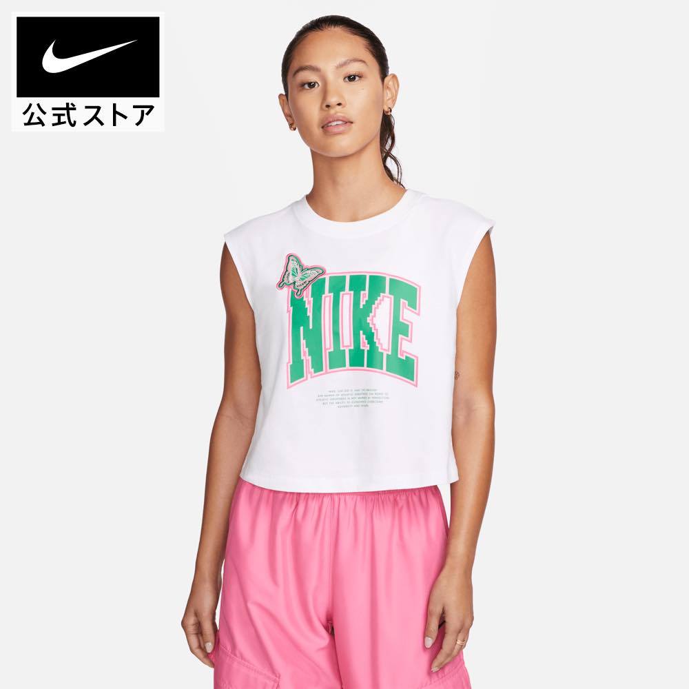 ナイキ ウィメンズ NSW OC 1 タンクトップ Tシャツnike ライフスタイル ウェア トップス レディース Sportswear FA23 fd2574-100 アウトドア 白 プレゼント 父の日