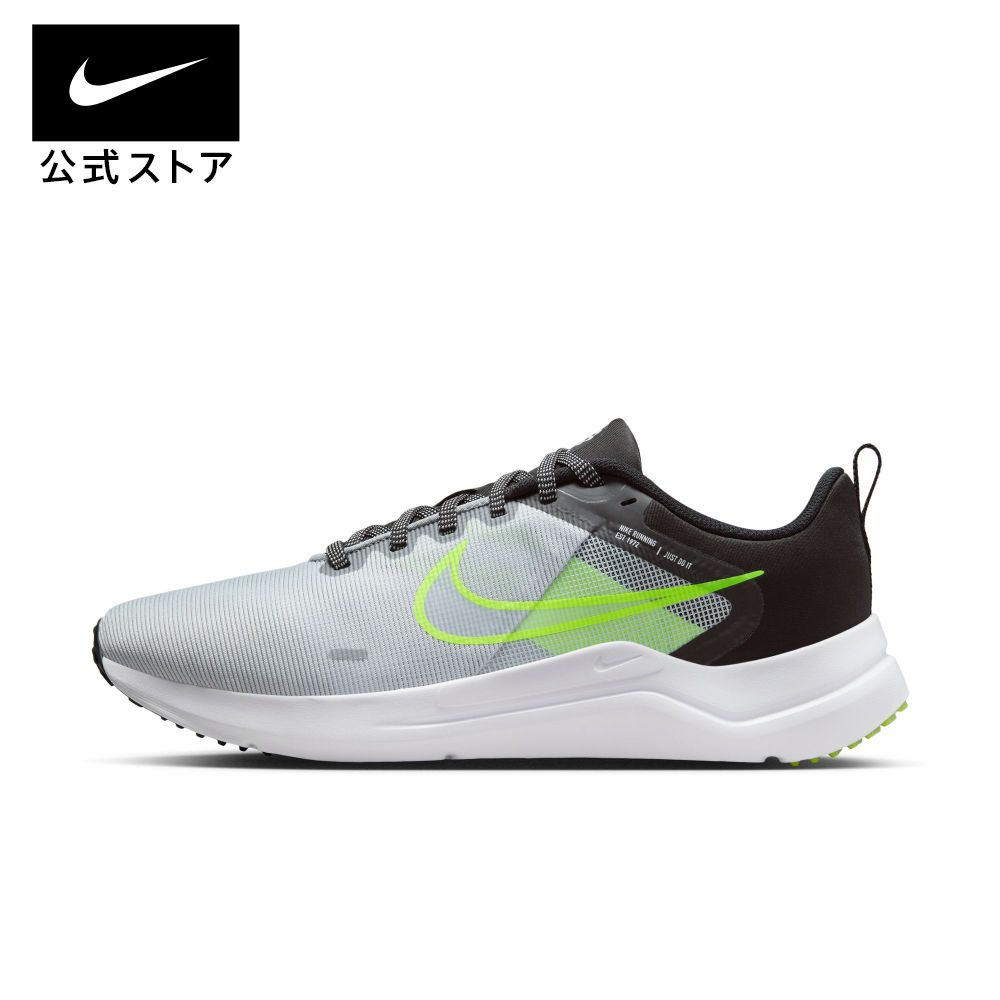 ナイキ ダウンシフター 12 メンズ ロード ランニングシューズnike メンズ スニーカー HO23 dd9293-011 靴 アウトドア ジョギング 陸上 部活 通勤 黒 白 父の日 ギフト プレゼント