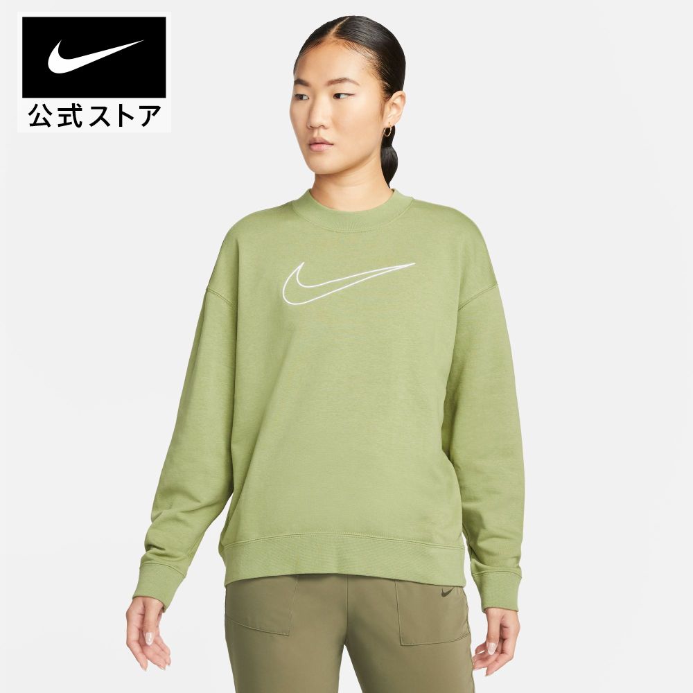 ナイキ Dri-FIT ゲット フィット ウィメンズ グラフィック クルーネック スウェットシャツnike HO23 dq5543-334 フィットネス ウェア 白 スポーツインナー 父の日 ギフト プレゼント mt30