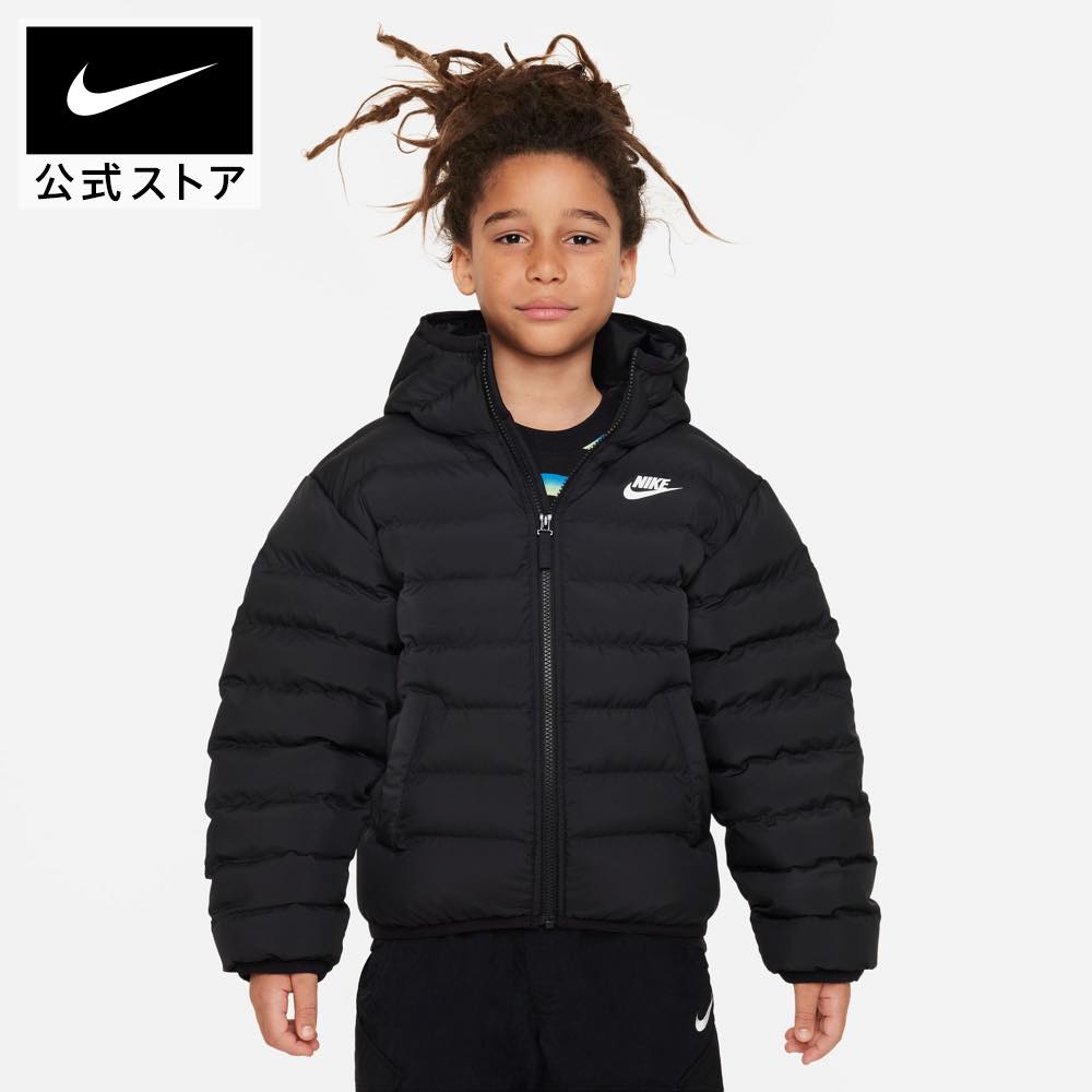 【40%OFF】ナイキ スポーツウェア ライトウェイト シンセティック フィル ジュニア ルーズ フーデッド ジャケットnike キッズ アウター 冬 HO23 fitness fd2845-010 防寒 秋アパレル クリスマス プレゼント アウトドア mtmのサムネイル