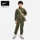 【25%OFFクーポン対象】ナイキ YTH NSW SWOOSHY トラックスーツnike HO23 fd9267-325 キッズ ジュニア アウトドア セットアップ 部活 通学 ウェア 白 25cpn mt50 cpn10