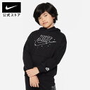 ナイキウェア シャイン フリース プルオーバー パーカー リトルキッズ フリースパーカーnike ウェア HO23 fv5860-010 長袖 黒 cpn30 mtm 25cpn