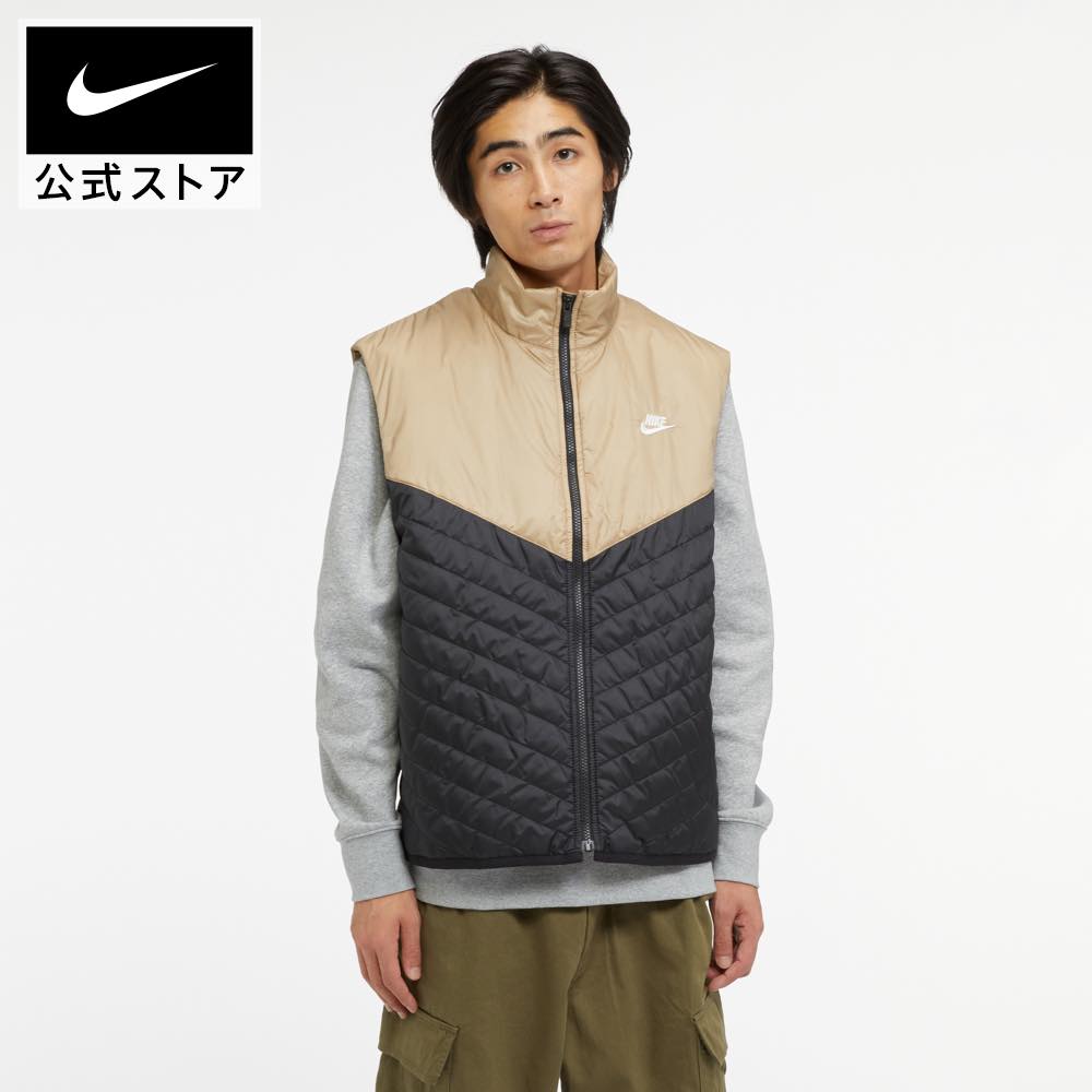 ナイキ Therma-FIT ウィンドランナー メンズ ミッドウェイト パファー ベストnike アウター コート 冬 HO23 fb8202-01050 ウェア 黒 あったか 父の日 ギフト プレゼント