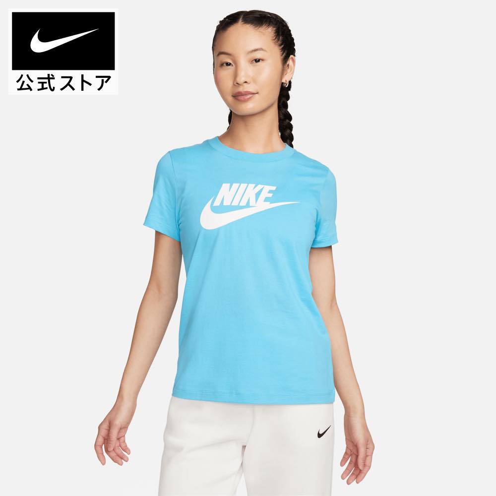 ナイキ ウィメンズ NSW エッセンシャル アイコン FTRA S/S Tシャツnike ウェア SP24 ランニング 青 夏 半袖 レディース 父の日 ギフト プレゼント TS15 mt30