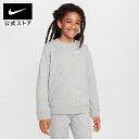 【20%OFFクーポン対象 7.29 0:00~7.31 23:59】ナイキ スポーツウェア ジュニア (ボーイズ) フレンチ テリー クルー NIKE ウェア トップス キッズ Kids 長袖 上着 コットン ポリエステル グレー 洗濯機洗い可能 クラシック 定番デザイン FA24