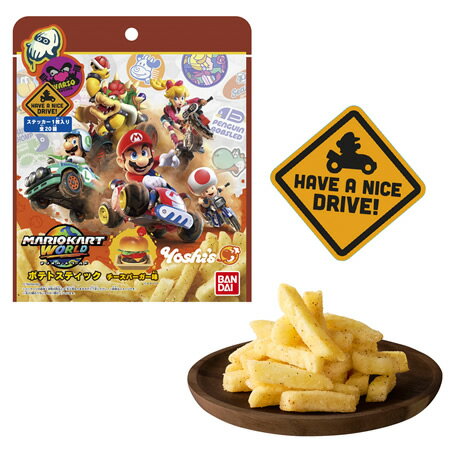 （予約）マリオカート ワールド ステッカーつきポテトスティック チーズバーガー味 （食玩） BOX 2026..