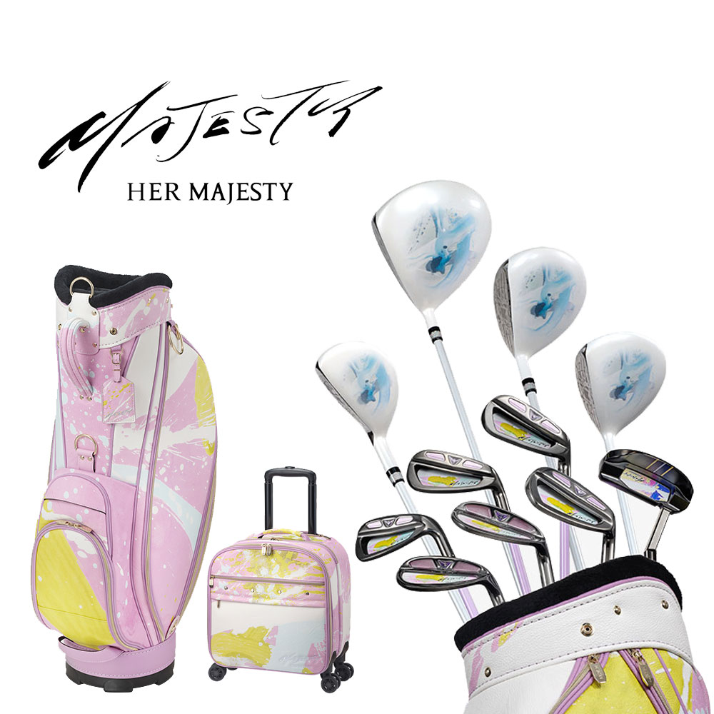 マジェスティゴルフ（MAJESTY_GOLF） 【レディース】HER MAJESTY 万美 MAMIMOZI クラブ11本セット（W：4本+I：6本+PT）+CB 2023 『限定品』 ボストンバッグ付