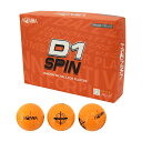 本間ゴルフ（HONMA） HONMA D1 SPIN ボール BT2301 オレンジ 1ダース 2023