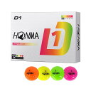本間ゴルフ(HONMA) D1 ボール BT2401 マルチカラー 1ダース 2024