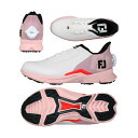 フットジョイ(FOOTJOY) FUEL(フューエル) Boa スパイクレスレディースシューズ 93792 ホワイト/ピンク/コーラル 2025