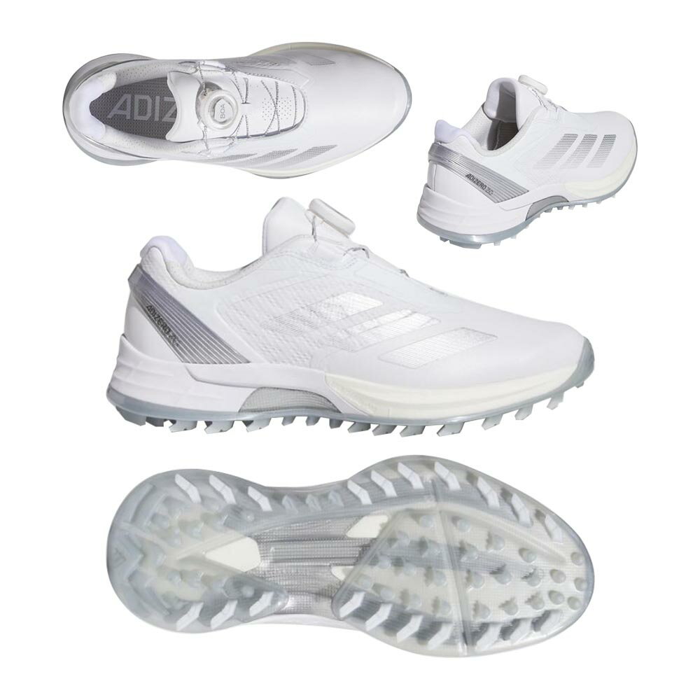 アディダス(Adidas) アディゼロ ZG LO Boa レディース スパイクレスシューズ JS1764 ホワイト/シルバー 2025