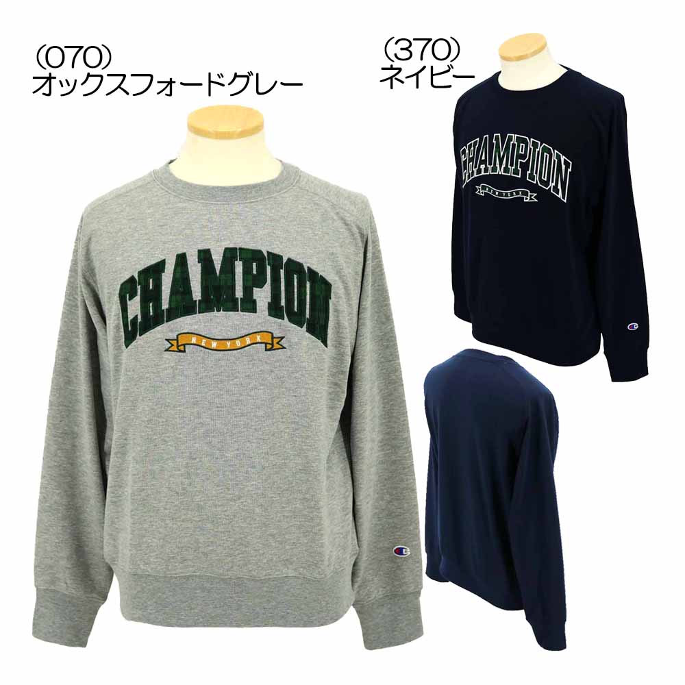 チャンピオン（Champion） テックウィーブ(R) テリー クルーネックスウェットシャツ C3-ZG001 メンズゴルフウェア 2024春夏