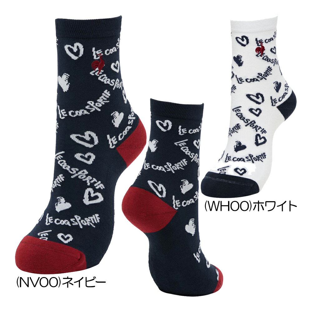 ルコック（le_coq_sportif） 手書きロゴ柄 ショート丈ソックス LG5FSO02L レディースソックス 25 秋冬モデル