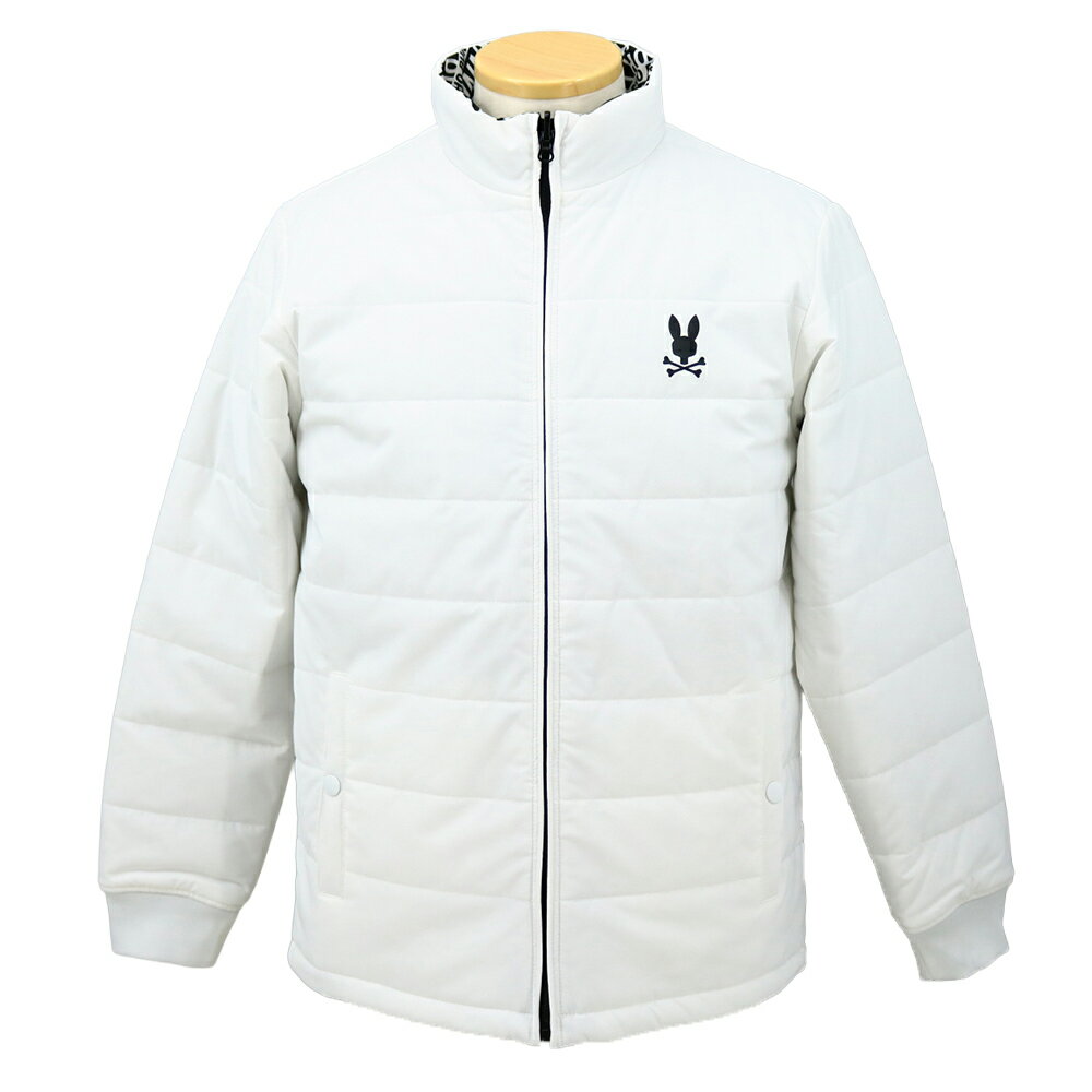 サイコバニー（PsychoBunny） 総柄フォントロゴ リバーシブルブルゾン GF622 メンズウェア 25 秋冬モデル